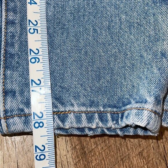 Levi's 501 Womens High Rise‎ Button Fly Distressed Skinny Denim Jeans Blue Sz 24 - Picture 14 of 14